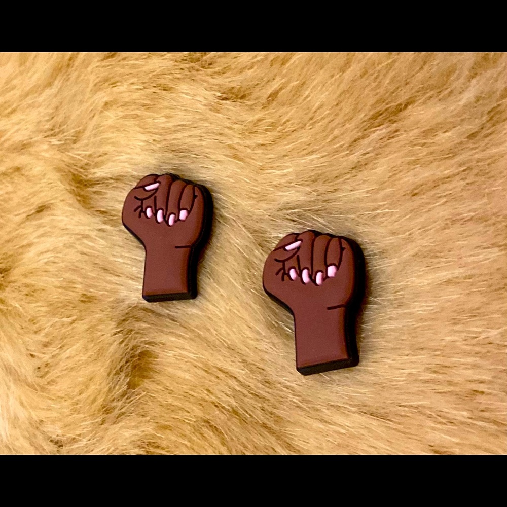 NWT (Set of 2) Black Pride & Unity Shoe Charms
